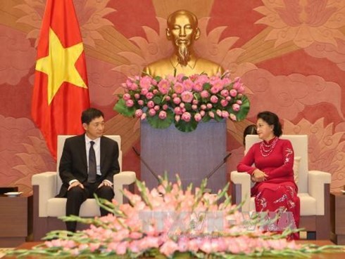 National Assembly Chairwoman receives Republic of Korean, Iranian Ambassadors - ảnh 1